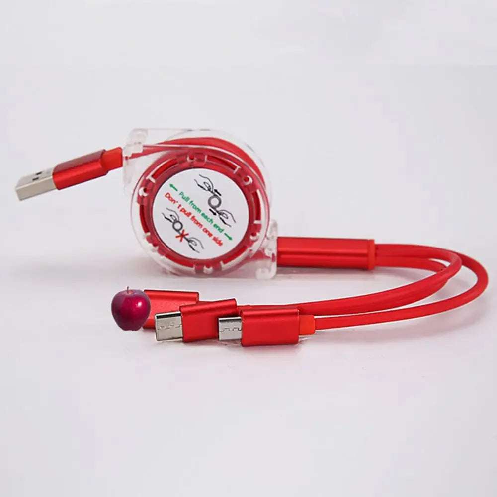 3 in 1 USB Cable Retractable Charger