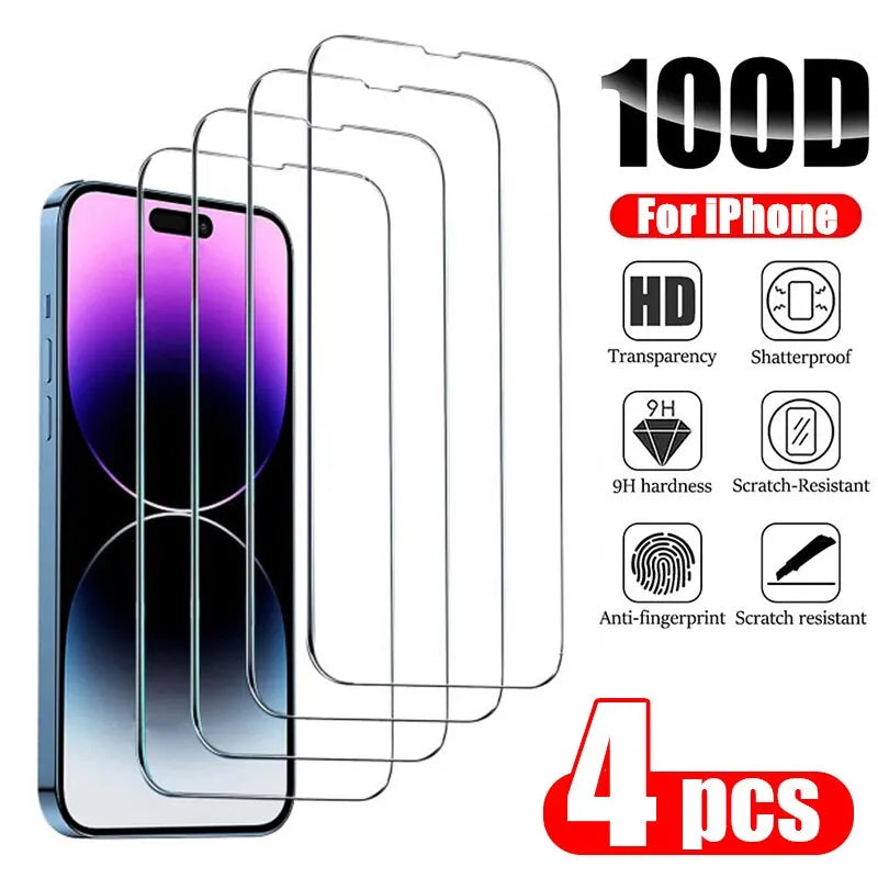 4PCS Tempered Glass