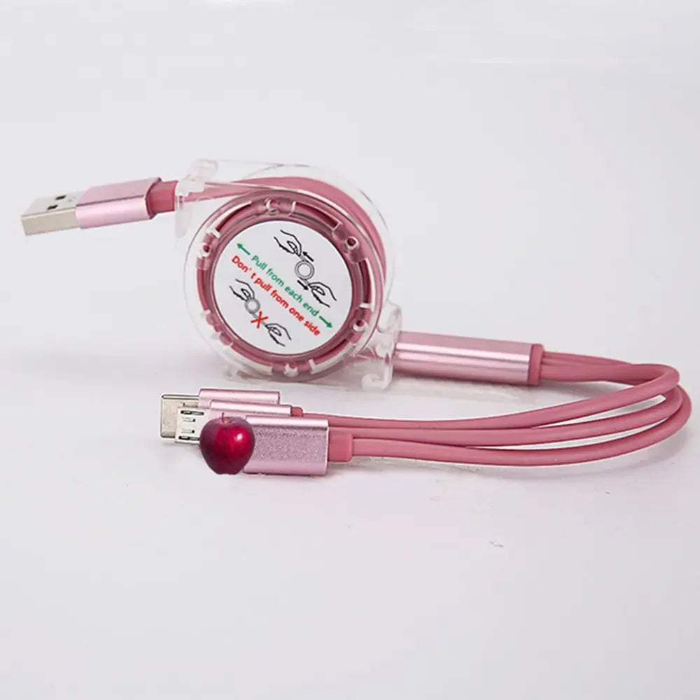 3 in 1 USB Cable Retractable Charger